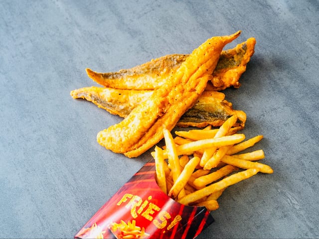 8 Whiting Fish & 2 Sides.