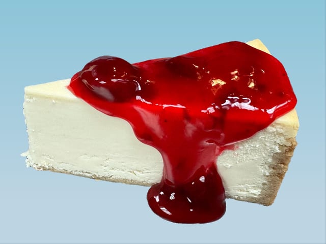 Homemade Strawberry Cheesecake.