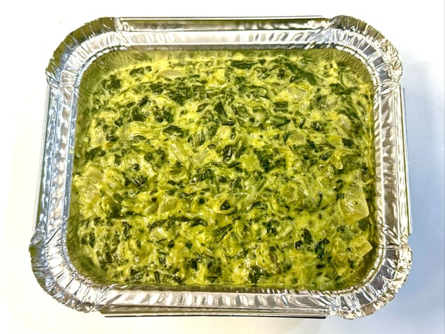 Homemade Creamed Spinach.