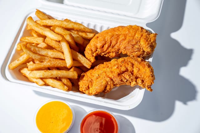 Kids Menu - 2 Tenders & Fries.