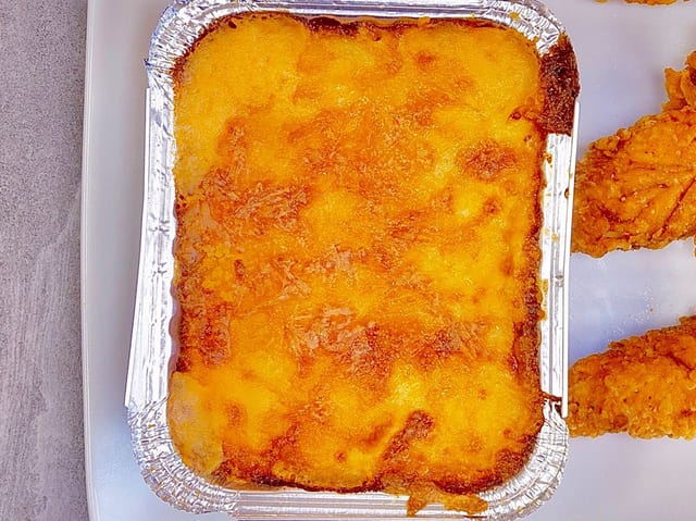 Homemade Baked Mac & Cheese.