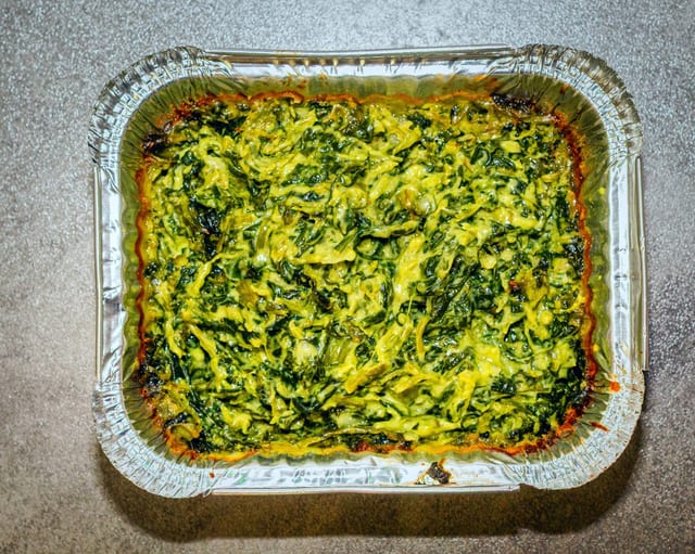 Homemade Creamed Spinach.