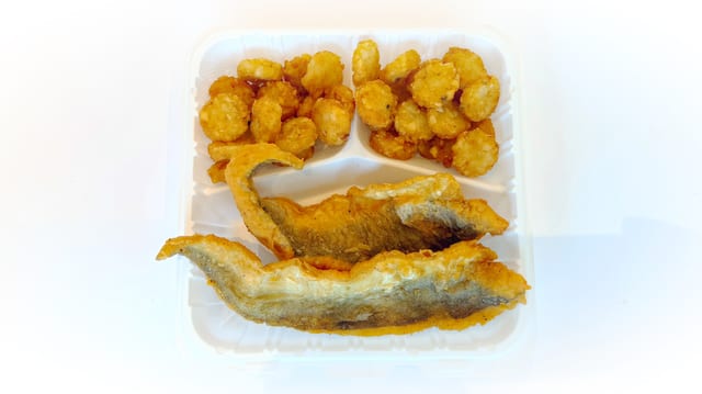 2 Whiting Fish & Potato Tots.