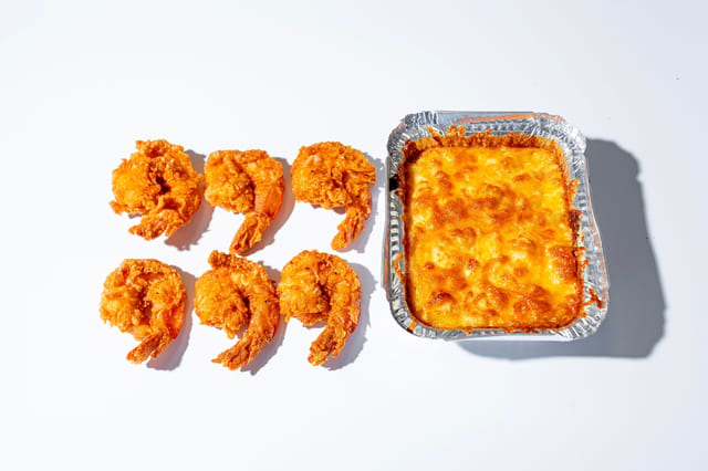 6 Jumbo Shrimp & 1 Side.
