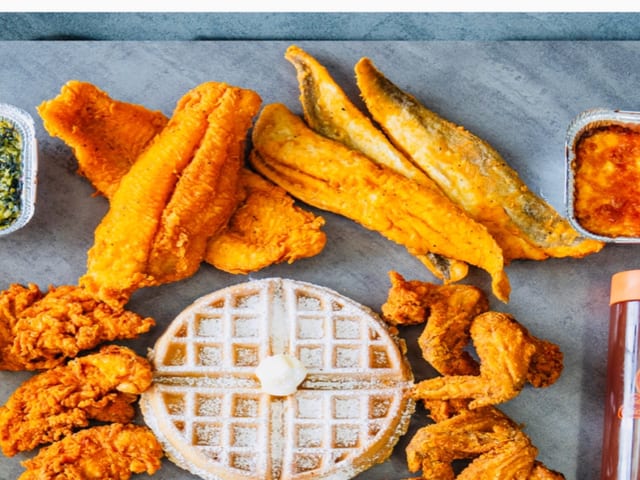 8 Catfish & 2 Waffles.