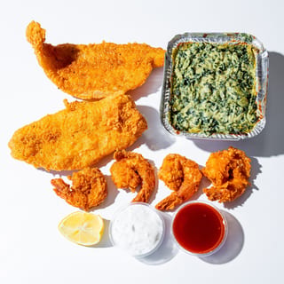 4 Shrimp 2 Fish & 1 Side