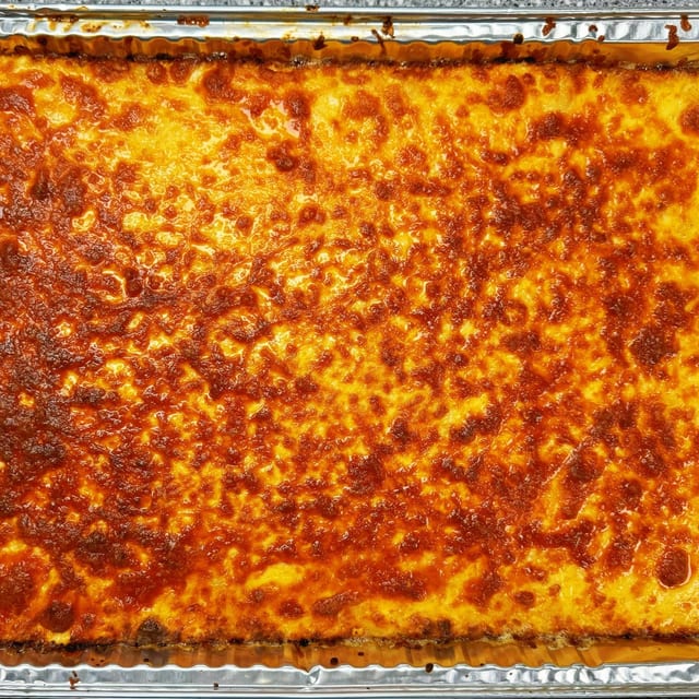 Large Full Tray Homemade Baked Mac & Cheese.