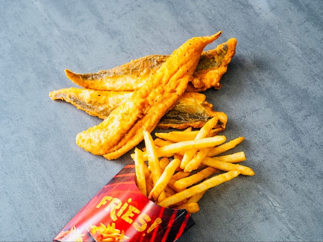8 Whiting Fish & 2 Sides.