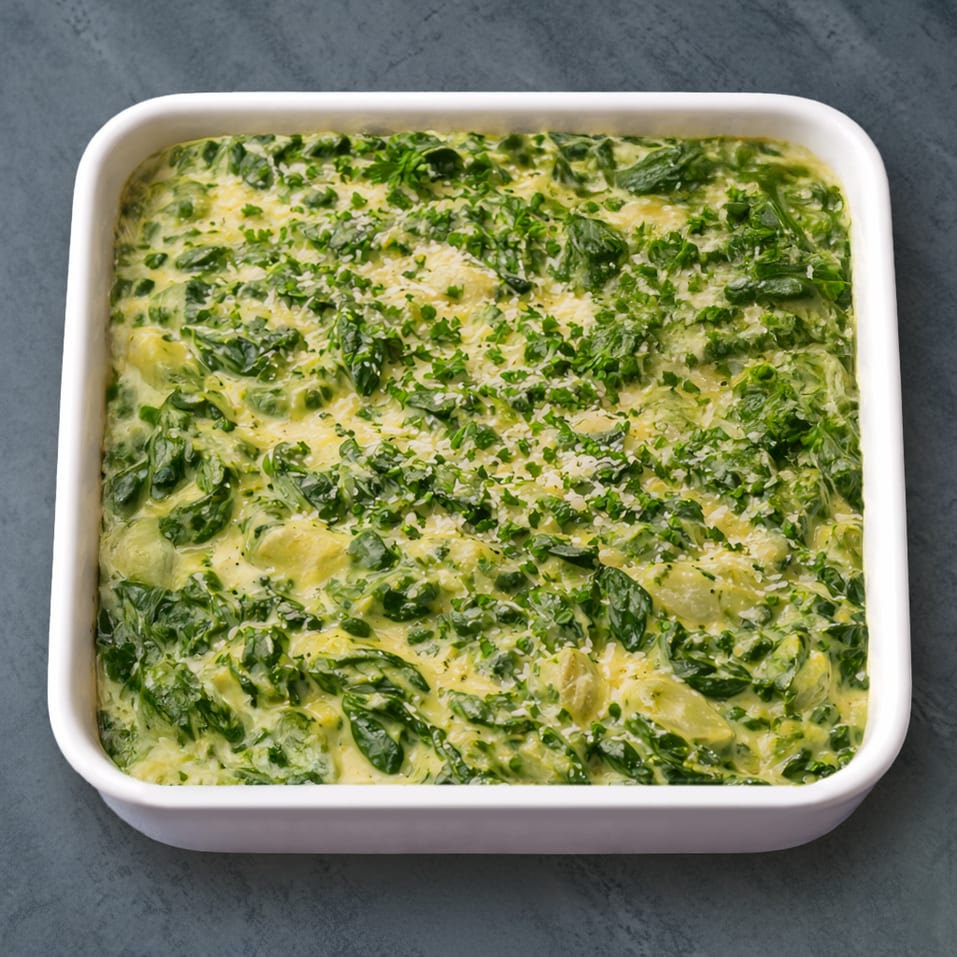 Large Full Tray Homemade Creamed Spinach.