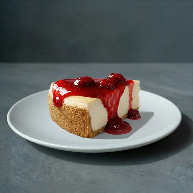 Homemade Strawberry Cheesecake.