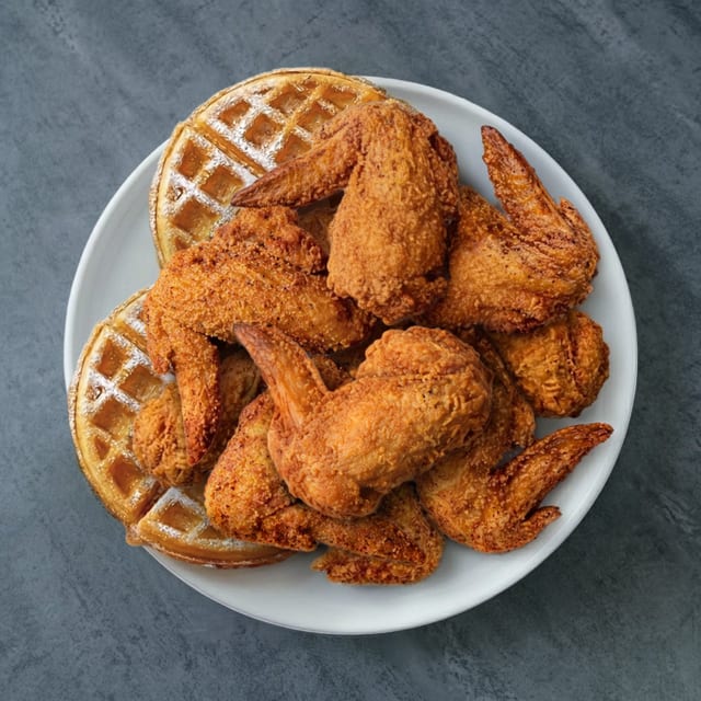 9 Wings & 2 Waffles.
