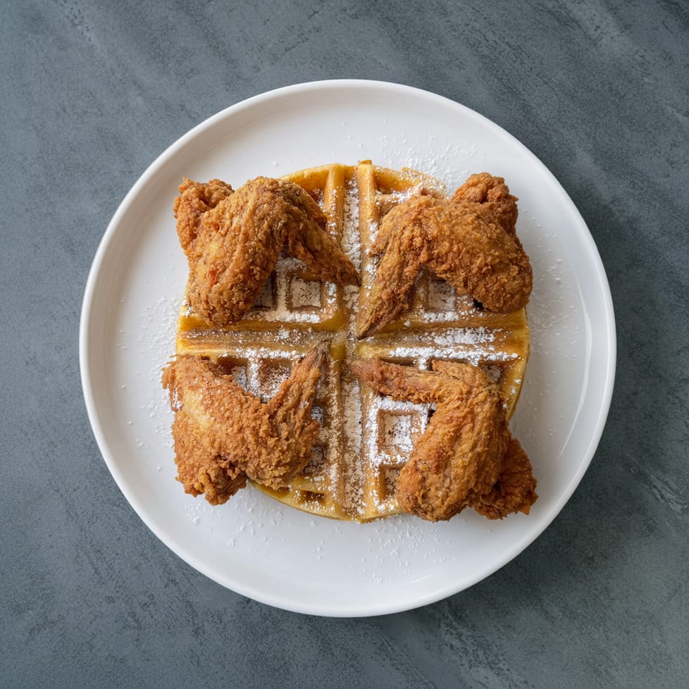 4 Wings & 1 Waffle.