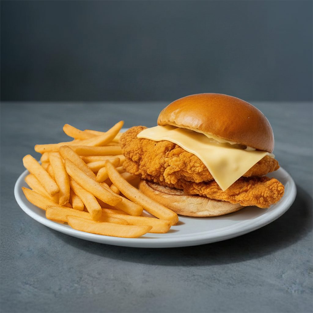 Whiting Fish Sandwich (Bun) & 1 Side.
