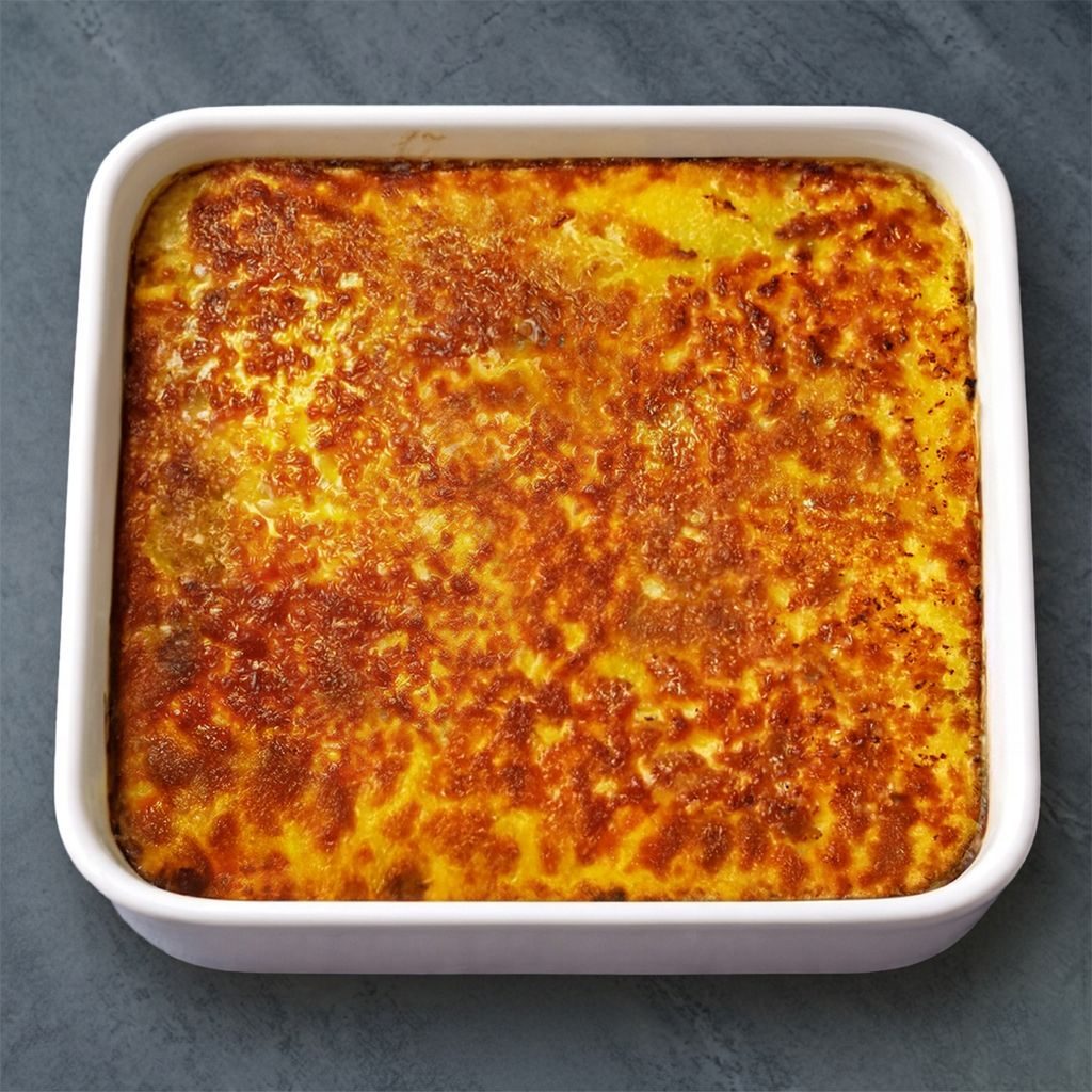 Large Full Tray Homemade Baked Mac & Cheese.
