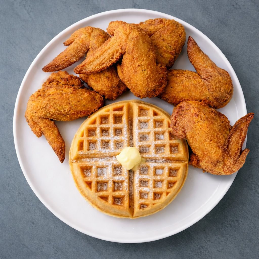 6 Wings & 1 Waffle.
