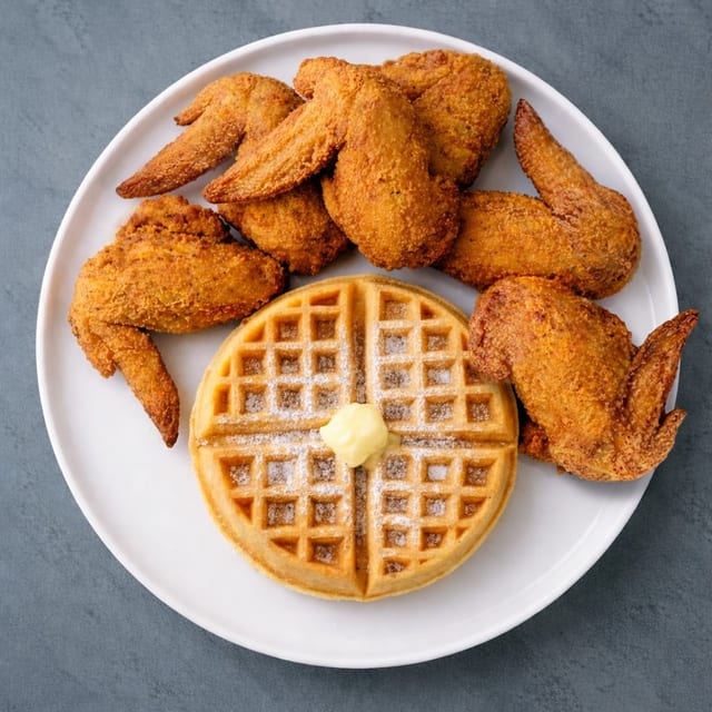 6 Wings & 1 Waffle.