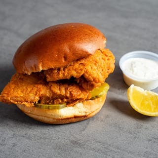 Whiting Fish Sandwich ( Bun ) & 1 Side