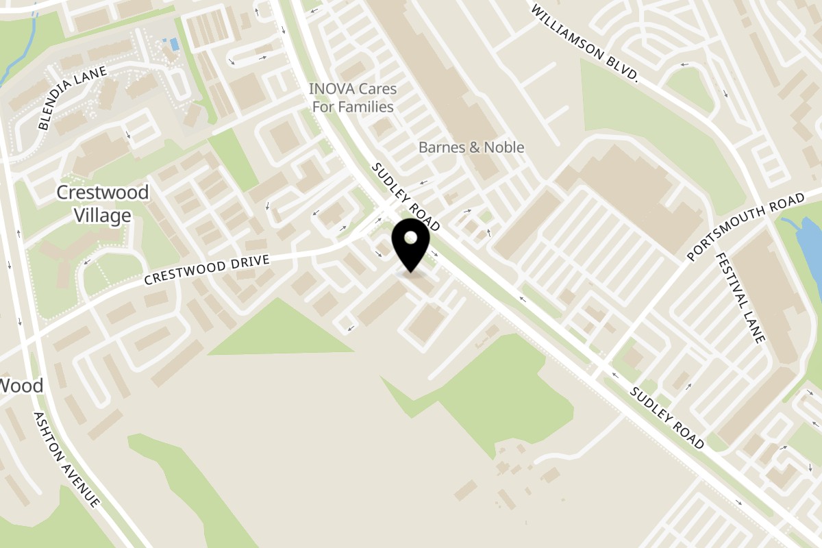 Map showing the location of Southern Style Chicken & Waffle 8124 Sudley Road on 8124 Sudley Rd in Manassas