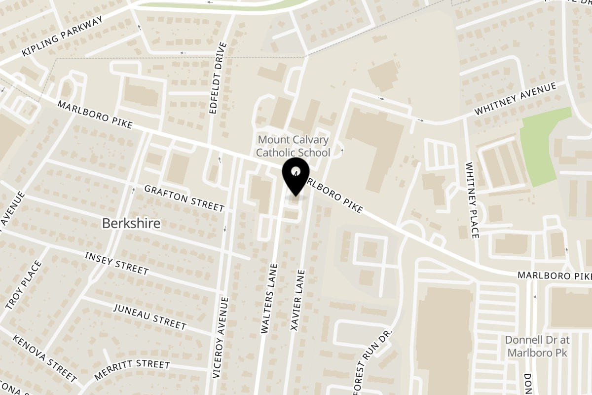 Map showing the location of Southern Style Chicken & Waffle 6711 Marlboro Pike on 6711 Marlboro Pike in District Heights